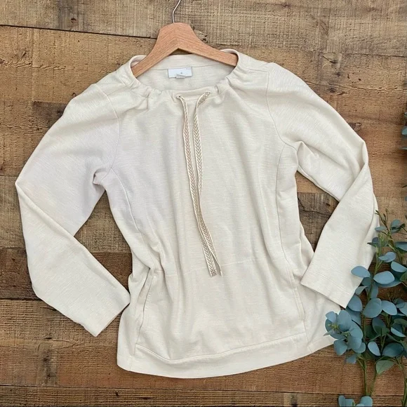 J JILL Soft Lightweight PULLOVER, Kangaroo Pocket in Front - Picture 1 of 12